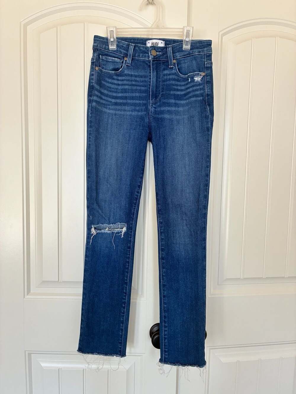 PAIGE Stella High Rise Modern Straight Soleil Destructed Jeans